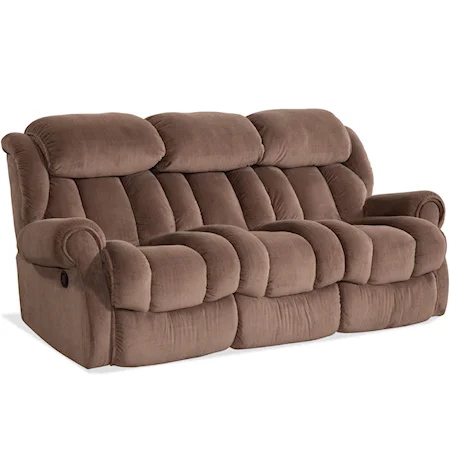 Casual Power Reclining Sofa with Channel Back
